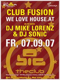 we love house Special Flyer @ Passage 07.09.2007