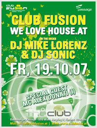 we love house Special Flyer @ Passage 19.10.2007