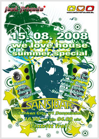 we love house Summer Special Flyer Sansibar 15.08.2008