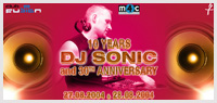 10 years DJ Sonic Seven Flyer @ Passage 27.08.2004 @ Area 51 28.08.2004